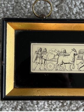 VINTAGE Artglass Sungott Art Studios MCM Neoclassical Greek Roman Processional